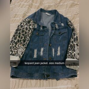 Leopard Print Denim Jacket
